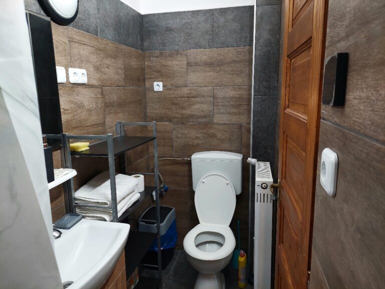 Zuhanyzós fürdőszoba újszegedi apartman Szeged